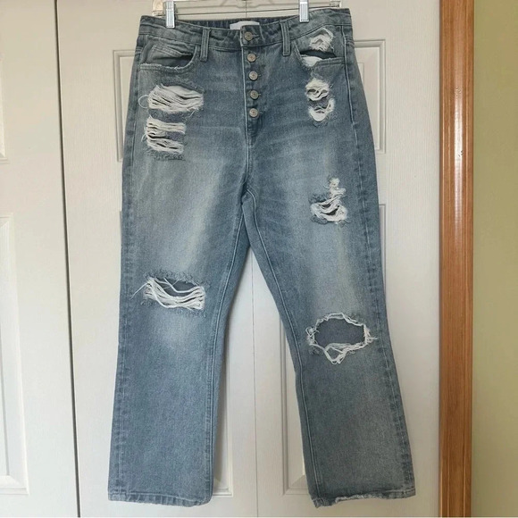 VERVET by Flying Monkey SUPER HIGH RISE DISTRESSED Jeans - Picture 2 of 7